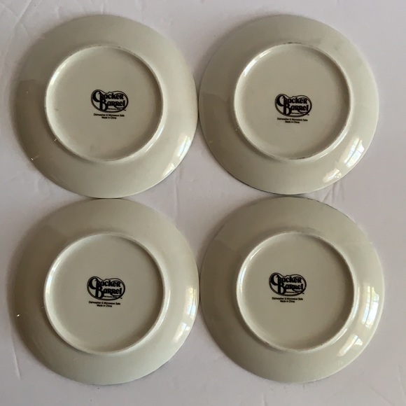 Cracker Barrel PEACOCK PLATES - 6” Porcelain Small Plates - Picture 6 of 6